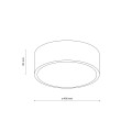 LAMPAMI - lampa sufitowa biała plafon łazienkowy LIVO WHITE IP54 szkic
