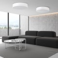 LAMPAMI - lampa sufitowa biała plafon łazienkowy, lampa na sufit, oświetlenie do kuchni sufitowe, światło do łazienki, lampa na taras, lampa biurowa, plafon sufitowy biały LIVO WHITE L