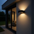 LAMPAMI - kinkiet led zewnętrzny czarny, lampa zewnętrzna, lampa natynkowa, czarny kinkiet led zewnętrzny ARIUS BLACK IP54