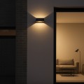 LAMPAMI - kinkiet led zewnętrzny czarny, lampa zewnętrzna, lampa natynkowa, czarny kinkiet led zewnętrzny ARIUS BLACK IP54