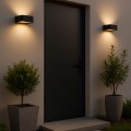 LAMPAMI - kinkiet led zewnętrzny czarny, lampa zewnętrzna, lampa natynkowa, czarny kinkiet led zewnętrzny ARIUS BLACK IP54