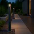 LAMPAMI - lampa zewnętrzna IP54, latarnia ogrodowa, światło do ogrodu, oświetlenie na taras, oświetlenie domu, latarnia do ogrodu RIBO GRAY IP54