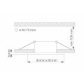 LAMPAMI - oczko sufitowe czarne IP44 kwadratowe szkic