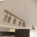 LAMPAMI - kinkiet ścienny do czytania regulowany, kinkiet na przedpokój, lampa ścienna na klatkę schodową, kinkiet do pokoju młodzieżowego, oświetlenie nad łóżkiem, beżowa lampa ścienna RING sollux