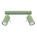 Zielona lampa sufitowa podwójna regulowana 2xGU10 plafon sufitowy RING szałwiowy