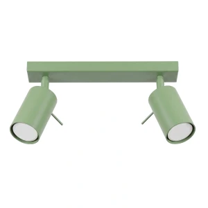 Zielona lampa sufitowa podwójna regulowana 2xGU10 plafon sufitowy RING szałwiowy