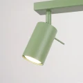 LAMPAMI - zielona lampa sufitowa podwójna regulowana, plafon sufitowy szałwiowy, lampa sufitowa do kuchni, lampa na korytarz, lampa sufitowa do pokoju młodzieżowego, lampa sufitowa podwójna, lampa sufitowa listwa RING 2 sollux