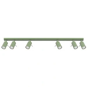 Zielona lampa sufitowa na listwie plafon sufitowy 6xGU10 RING 6L szałwiowy 