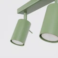 LAMPAMI - zielona lampa sufitowa na listwie,  plafon sufitowy szałwiowy, oświetlenie do kuchni sufitowe, lampa sufitowa do pokoju młodzieżowego, lampa na korytarz, lampa do salonu RING 6L szałwiowy sollux