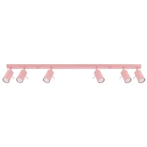 Różowa lampa sufitowa na listwie plafon sufitowy 6xGU10 RING 6L