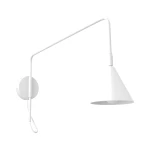 Biały kinkiet ścienny z włącznikiem regulowany 1xE14 NOX