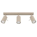 Beżowa lampa sufitowa do pokoju, kuchni, sypialni regulowana 3xGU10 plafon sufitowy RING 3L taupe