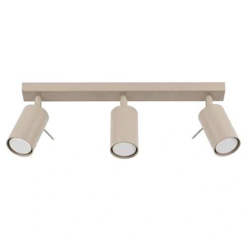 LAMPAMI - Beżowa lampa sufitowa do pokoju, plafon sufitowy, oświetlenie sufitowe w kuchni, lampa do pokoju młodzieżowego, lampa na korytarz, lampa sufitowa do sypialni, lampa przysufitowa, plafon sufitowy RING 3L taupe sollux