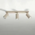 LAMPAMI - Beżowa lampa sufitowa do pokoju, plafon sufitowy, oświetlenie sufitowe w kuchni, lampa do pokoju młodzieżowego, lampa na korytarz, lampa sufitowa do sypialni, lampa przysufitowa, plafon sufitowy RING 3L taupe sollux
