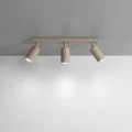 LAMPAMI - Beżowa lampa sufitowa do pokoju, plafon sufitowy, oświetlenie sufitowe w kuchni, lampa do pokoju młodzieżowego, lampa na korytarz, lampa sufitowa do sypialni, lampa przysufitowa, plafon sufitowy RING 3L taupe sollux
