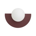 Kinkiet ścienny nowoczesny klosz biała kula lampa na korytarz 1xG9 SATURN S burgund