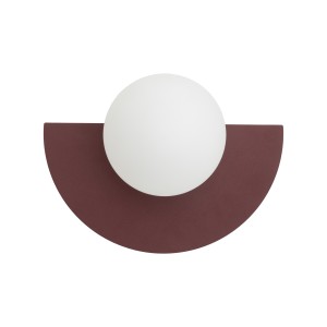 Kinkiet ścienny nowoczesny klosz biała kula lampa na korytarz 1xG9 SATURN S burgund