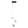 LAMPAMI - lampa do salonu ledowa potrójna, lampa wisząca nad stół w jadalni, lampa do jadalni, lampa do salonu, żyrandol ledowy nowoczesny potrójny LUNARI LED NOWODVORSKI