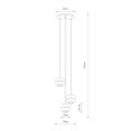 LAMPAMI - lampa do salonu ledowa potrójna  LUNARI LED NOWODVORSKI szkic