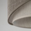 LAMPAMI - lampa sufitowa wisząca beżowa, żyrandol pojedynczy, lampa do sypialni nowoczesna, lampa wisząca nad stół w jadalni, ładna lampa do salonu ELBRUS LINEN 200