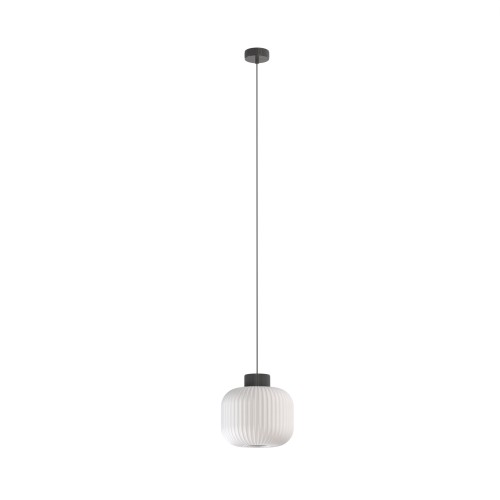 LAMPAMI - lampa wisząca do wysokiego salonu, lampa sufitowa wisząca ryflowana, lampa nad stół w jadalni, nowoczesna lampa do kuchni, przytulna lampa do sypialni, nowoczesna lampa do pokoju AURORA NOWODVORSKI