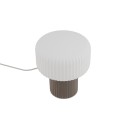 LAMPAMI - lampka nocna stojąca szkło ryflowane, lampa nocna stojąca, lampka nocna do sypialni stojąca, lampa do salonu na komodę, lampa modern classic, lampka stojąca TIKA NOWODVORSKI