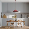 LAMPAMI - lampa nad stół w salonie wisząca, oświetlenie do jadalni nad stół,  lampa wisząca minimalistyczna, lampa sufitowa wisząca LUME burgund