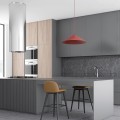 LAMPAMI - lampa nad stół w salonie wisząca, oświetlenie do jadalni nad stół,  lampa wisząca minimalistyczna, lampa sufitowa wisząca LUME burgund