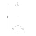 LAMPAMI - lampa nad stół w salonie wisząca LUME burgund szkic