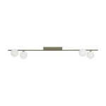 Podłużna lampa sufitowa wielopunktowa klosze białe kule 4xG9 IMELO OLIVE