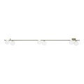 LAMPAMI - podłużna lampa sufitowa wielopunktowa, lampa kule białe, lampa sufitowa natynkowa, lampa do salonu, lampa do kuchni, lampa do sypialni IMELO OLIVE