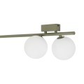 LAMPAMI - podłużna lampa sufitowa wielopunktowa, lampa kule białe, lampa sufitowa natynkowa, lampa do salonu, lampa do kuchni, lampa do sypialni IMELO OLIVE