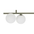 LAMPAMI - podłużna lampa sufitowa wielopunktowa, lampa kule białe, lampa sufitowa natynkowa, lampa do salonu, lampa do kuchni, lampa do sypialni IMELO OLIVE