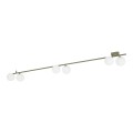 LAMPAMI - podłużna lampa sufitowa wielopunktowa, lampa kule białe, lampa sufitowa natynkowa, lampa do salonu, lampa do kuchni, lampa do sypialni IMELO OLIVE