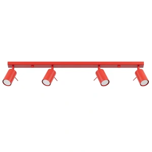 Czerwona lampa sufitowa ruchoma plafon sufitowy 4xGU10 RING 4L czerwony 