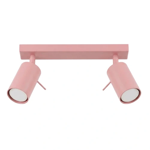 LAMPAMI - różowa lampa sufitowa ruchoma listwa, lampa przysufitowa, tuby sufitowe, lampa do pokoju dziewczynki, lampa do sypialni, plafon sufitowy RING 2 różowy sollux