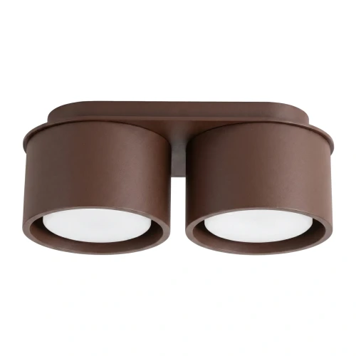 LAMPAMI - mały plafon sufitowy brązowy, lampa sufitowa podwójna, lampa do salonu, lampa do kuchni, lampa do korytarza, tuby sufitowe plafon MODO 2 brązowy sollux