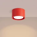 LAMPAMI - czerwona lampa sufitowa, lampa przysufitowa, oświetlenie punktowe, oświetlenie nad kanapą w salonie, oświetlenie do przedpokoju, lampa młodzieżowa sufitowa, lampa sufitowa dla dziecka MODO 1 sollux