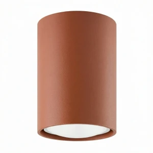 Lampa sufitowa pojedyncza punktowa tuba sufitowa 1xGU10 plafon LAGOS 10 ochra czerwona