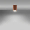 LAMPAMI - lampa sufitowa pojedyncza, tuba sufitowa, oświetlenie sufitowe w kuchni, oświetlenie korytarza, oświetlenie na przedpokój, oświetlenie punktowe,  lampa sufitowa natynkowa, plafon LAGOS 10 ochra czerwona sollux