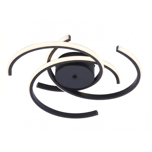LAMPAMI - lampa ledowa sufitowa czarna, plafon led sufitowy,  lampa led sufitowa, lampa sufitowa do kuchni, czarna lampa sufitowa do sypialni, lampa ledowa do salonu, lampa na korytarz Spider 51 cm czarny LED CCT