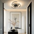 LAMPAMI - lampa ledowa sufitowa czarna, plafon led sufitowy,  lampa led sufitowa, lampa sufitowa do kuchni, czarna lampa sufitowa do sypialni, lampa ledowa do salonu, lampa na korytarz Spider 51 cm czarny LED CCT