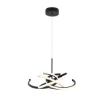 Żyrandol do salonu dający dużo światła ledowy czarny 120 cm SPIDER LED CCT