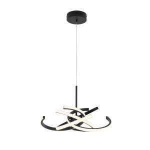 Żyrandol do salonu dający dużo światła ledowy czarny 120 cm SPIDER LED CCT