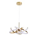 LAMPAMI - złota lampa wisząca ledowa nowoczesna, lampa sufitowa led nowoczesna, stylowa lampa do salonu, złota lampa sufitowa wisząca, oświetlenie nad stołem w salonie, lampa wisząca Spider LED CCT