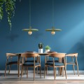 LAMPAMI - lampa zielona wisząca pojedyncza, oświetlenie do jadalni nad stół, oświetlenie nad kanapą w salonie, lampa sufitowa do pokoju młodzieżowego, lampa sufitowa wisząca SILA GREEN PEAPOD 400