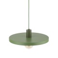 LAMPAMI - lampa zielona wisząca pojedyncza, oświetlenie do jadalni nad stół, oświetlenie nad kanapą w salonie, lampa sufitowa do pokoju młodzieżowego, lampa sufitowa wisząca SILA GREEN PEAPOD 400