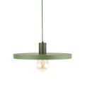 LAMPAMI - lampa zielona wisząca pojedyncza, oświetlenie do jadalni nad stół, oświetlenie nad kanapą w salonie, lampa sufitowa do pokoju młodzieżowego, lampa sufitowa wisząca SILA GREEN PEAPOD 400