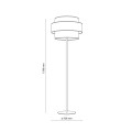 LAMPAMI - lampa podłogowa do salonu TRIO JUTA szkic