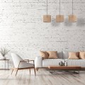 LAMPAMI - potrójna lampa wisząca nad stół do jadalni, oświetlenie do jadalni nad stół, oświetlenie nad kanapą w salonie, oświetlenie nad wyspę kuchenną, lampa 3 punktowa wisząca JUTA LISTWA